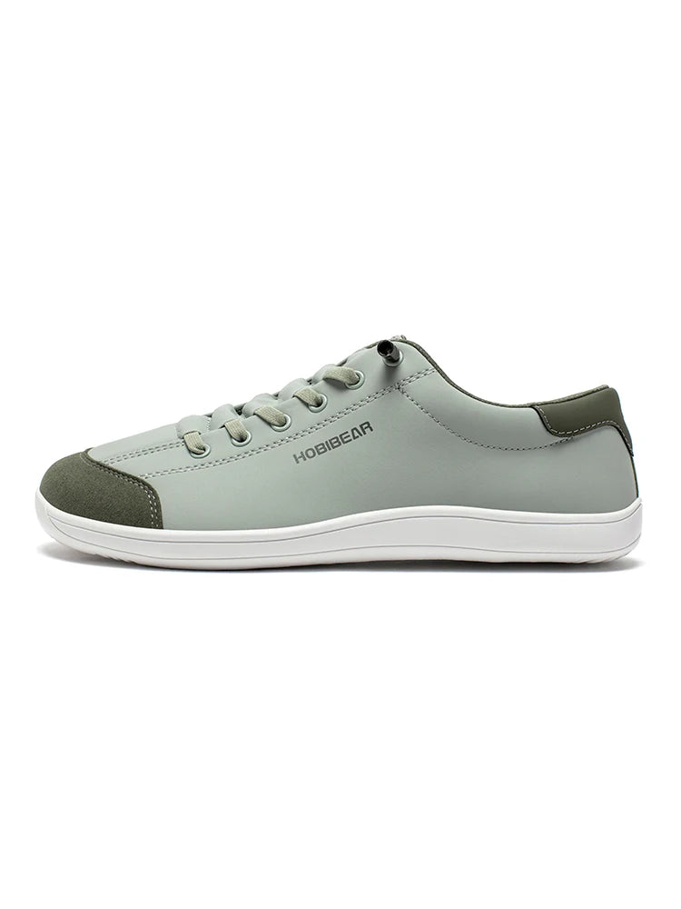 HOBIBEAR zapatos descalzos Unisex punta ancha zapatillas de deporte de cuero Artificial Zero Drop Slip On zapatos cómodos ligeros al aire libre