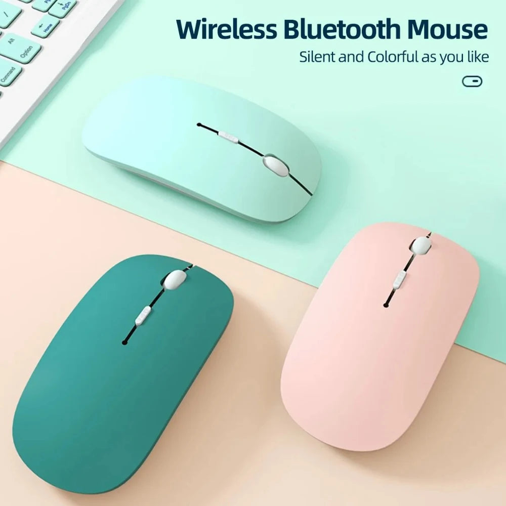 Ratón Bluetooth para Notebook, PC, batería de ordenador, ratón inalámbrico ultrafino para iPad, Samsung, Huawei, Lenovo, Android, Windows Tablet