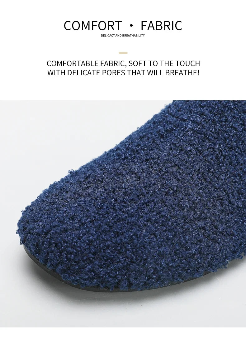 YRZL, zapatos cálidos de algodón para invierno, zapatillas de interior para el hogar para hombre, zapatos informales de algodón de felpa con parte inferior fina, zapatillas antideslizantes de suela suave para hombre