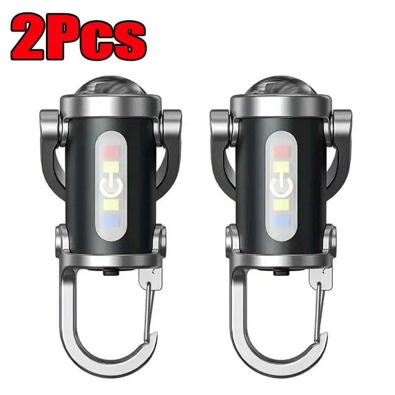 Mini Linterna Llavero COB Recargable para Camping