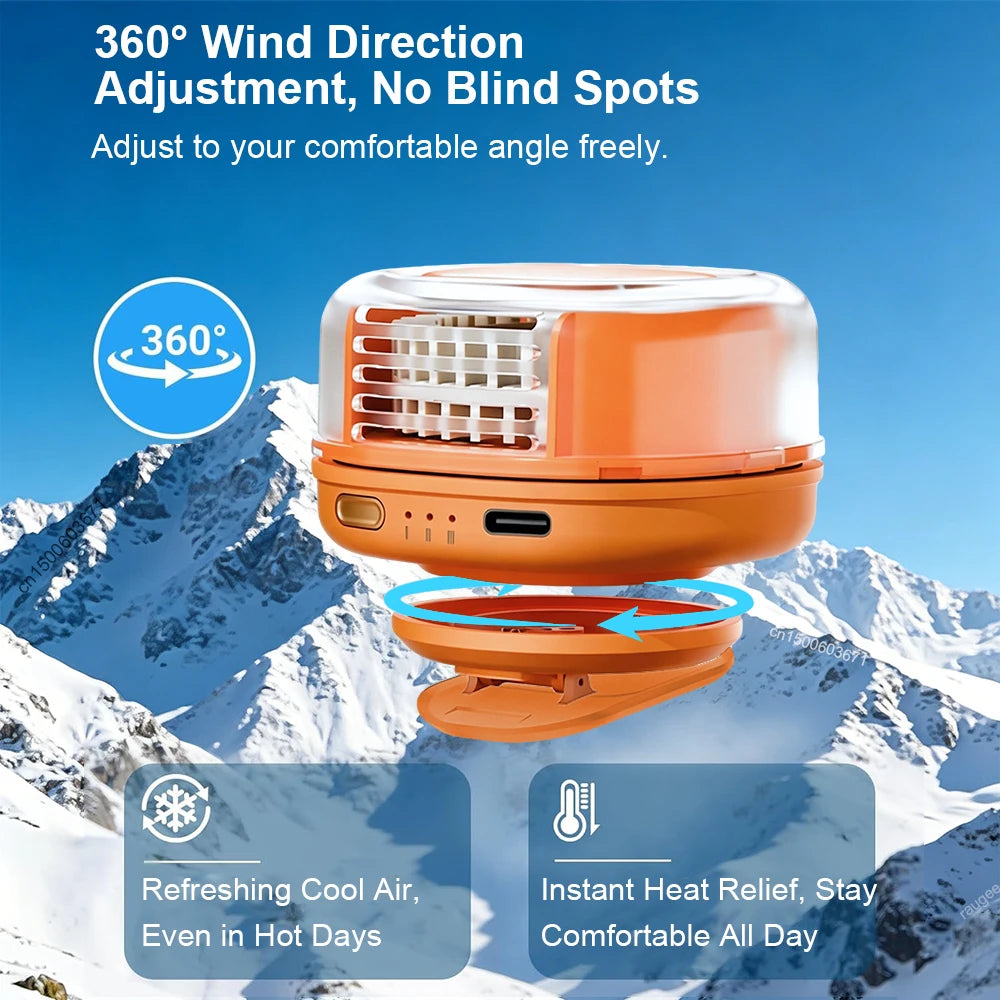 Ventilador Portátil con Clip para Mochila y Cintura