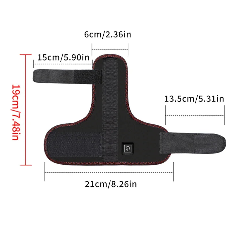 Soporte Térmico para Muñeca y Pulgar con Masajeador Vibratorio, Almohadilla Eléctrica Calefactable para Dedos, Estabilizador de Pulgar para Alivio del Túnel Carpiano