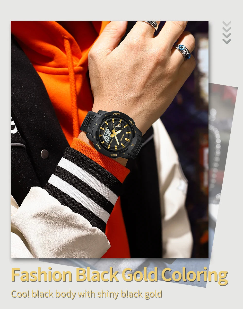 Reloj Deportivo SANDA LED Doble Pantalla para Hombre