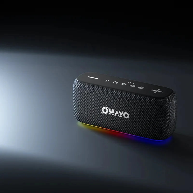 Ortizan OHAYO-S15 Altavoz doméstico, premium, portátil y inalámbrico Altavoz de estantería Bluetooth con graves temblorosos, espectáculo de luces LED
