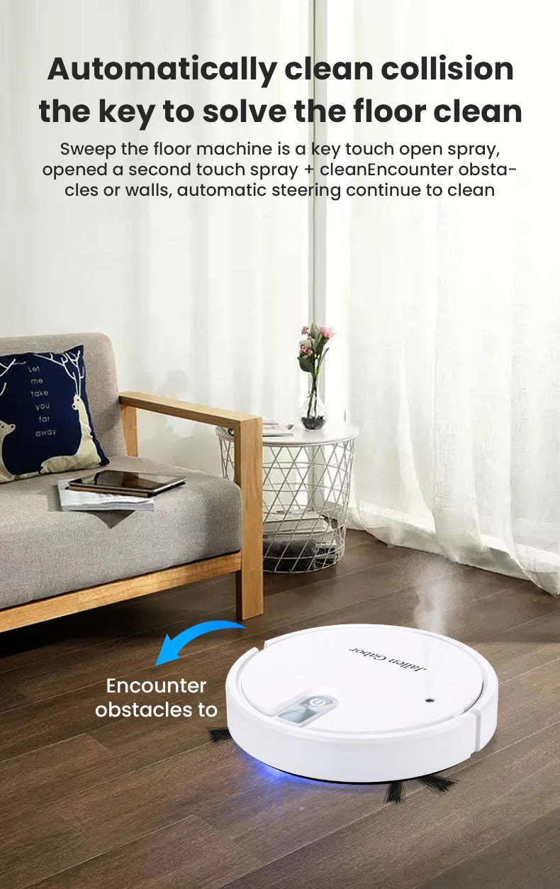 Robot Aspirador Inteligente Inalámbrico 5 en 1, Fregado, Humidificador, Súper Silencioso