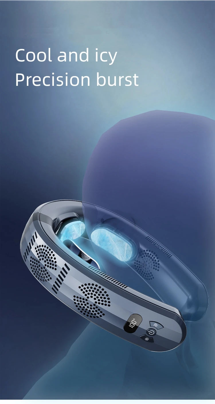 Nuevo Aire Acondicionado Portátil 2026, Recargable por USB, 3 Niveles de Refrigeración, Ventilador de Cuello Silencioso, 6000mAh, Enfriador de Verano para Exteriores