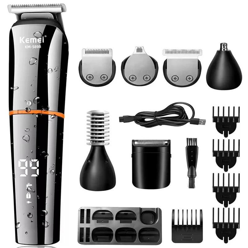 Kemei Kit de Aseo 5 en 1 para Hombre KM-5898