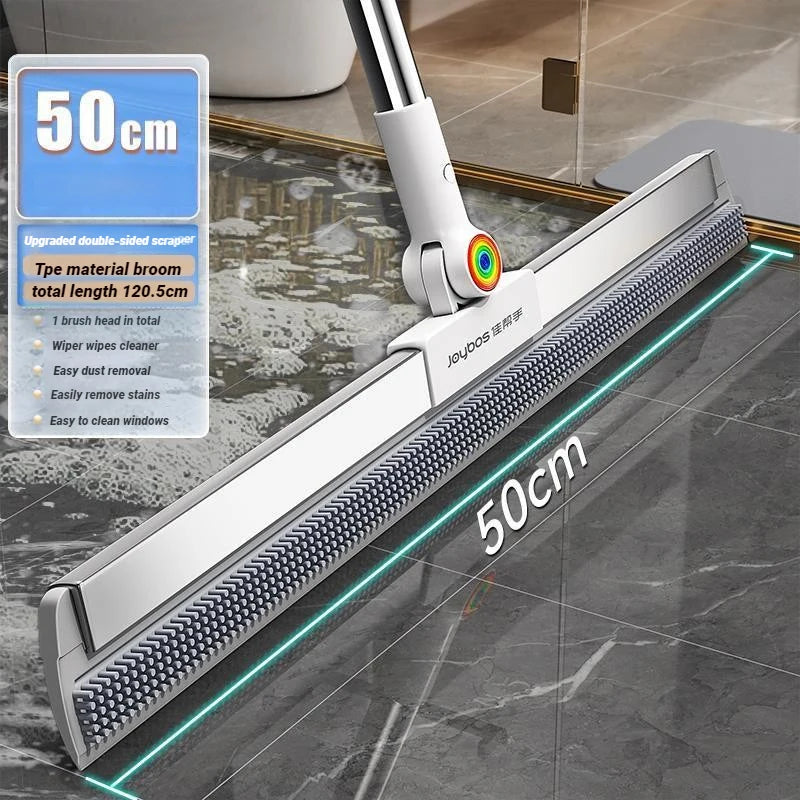 Escoba mágica de doble cara Joybos con raspador de silicona limpiavidrios, 30-50 cm