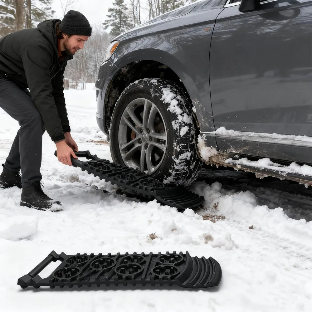 Tablero de Escape de neumáticos de coche, cadenas antideslizantes de emergencia, alfombrilla de tracción, pistas de recuperación, cadena de nieve, pala, rampas, almohadilla de ruedas