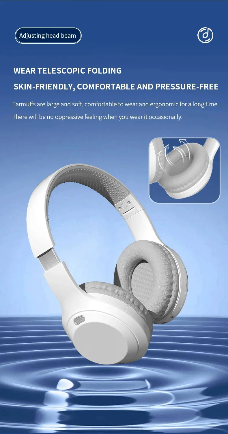 LonMao Auriculares Bluetooth 5.3 Gaming Plegables