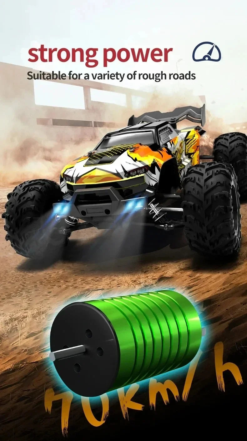 JJRC -Q130 sin escobillas de alta velocidad 70 KM/H4X4 todoterreno 2,4G 4WD Control remoto RC coche 4WD Racing Monster Racing Boy juguete para regalo 1:16
