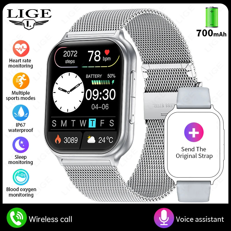 Smartwatch 2026 con pantalla AMOLED 1,83", batería 700 mAh y llamadas Bluetooth