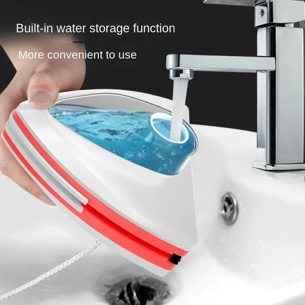 Toallita de vidrio de gran altura, herramienta de limpieza magnética de doble cara para uso doméstico, ventana de almacenamiento de agua engrosada, limpiaparabrisas de vidrio de limpieza de doble cara
