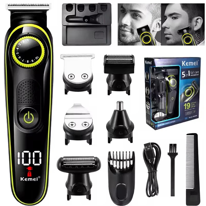 Kemei Cortadora Eléctrica Multifuncional para Hombre