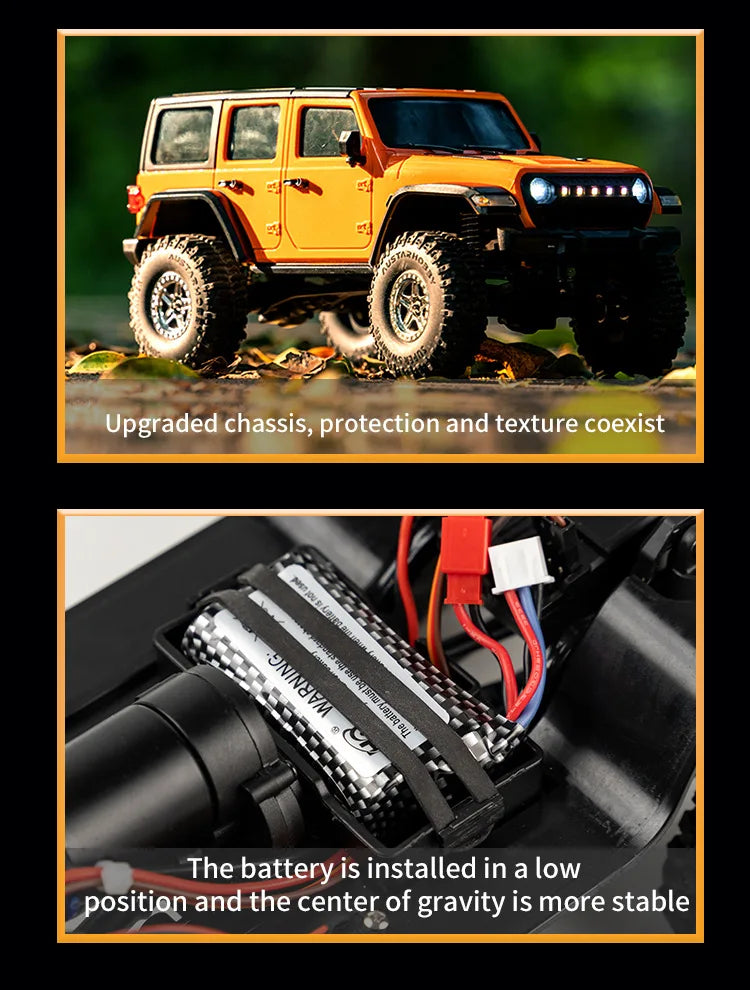 Auto RC JJRC C8801 Jeep Wrangler 4WD 1:18 Control Remoto