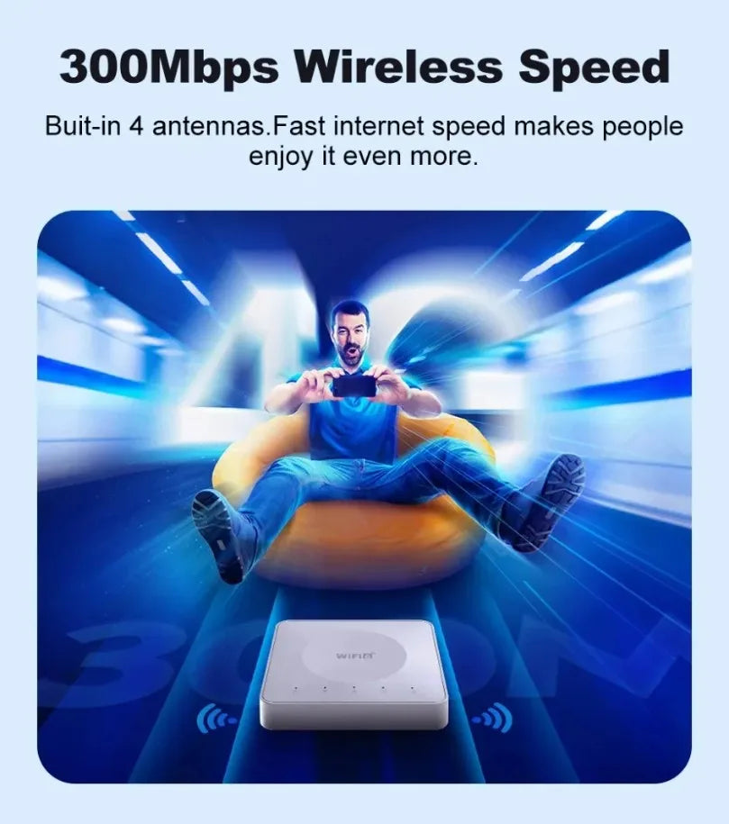 Módem de Tarjeta SIM WiFi 6, Router 4G LTE para Asia, África y Europa, Compatible con 32 Conexiones de Dispositivos, Router Inalámbrico Móvil con Interfaz Tipo-C