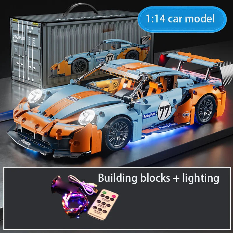 Juego de coches de bloques de construcción 1:14, juguete de construcción, diseño coleccionable, modelo de coche, Kit de construcción, coche deportivo a escala para niños, regalos para adultos