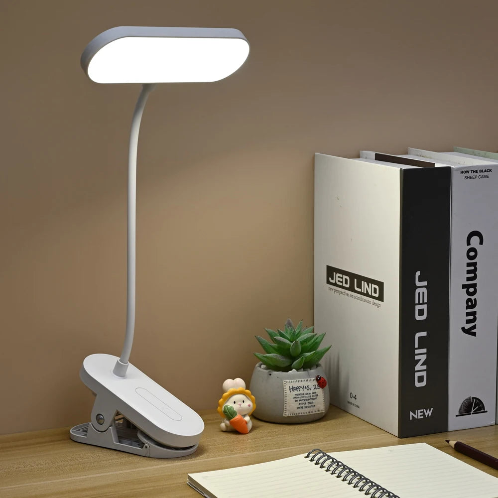 Lámpara LED de Escritorio con Clip, Atenuación y Timer