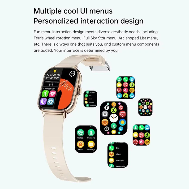 VIVO reloj inteligente Android IOS regalo Bluetooth llamada Smartwatch 2025 pantalla táctil música Fitness Tracker relojes deportivos + auricular nuevo