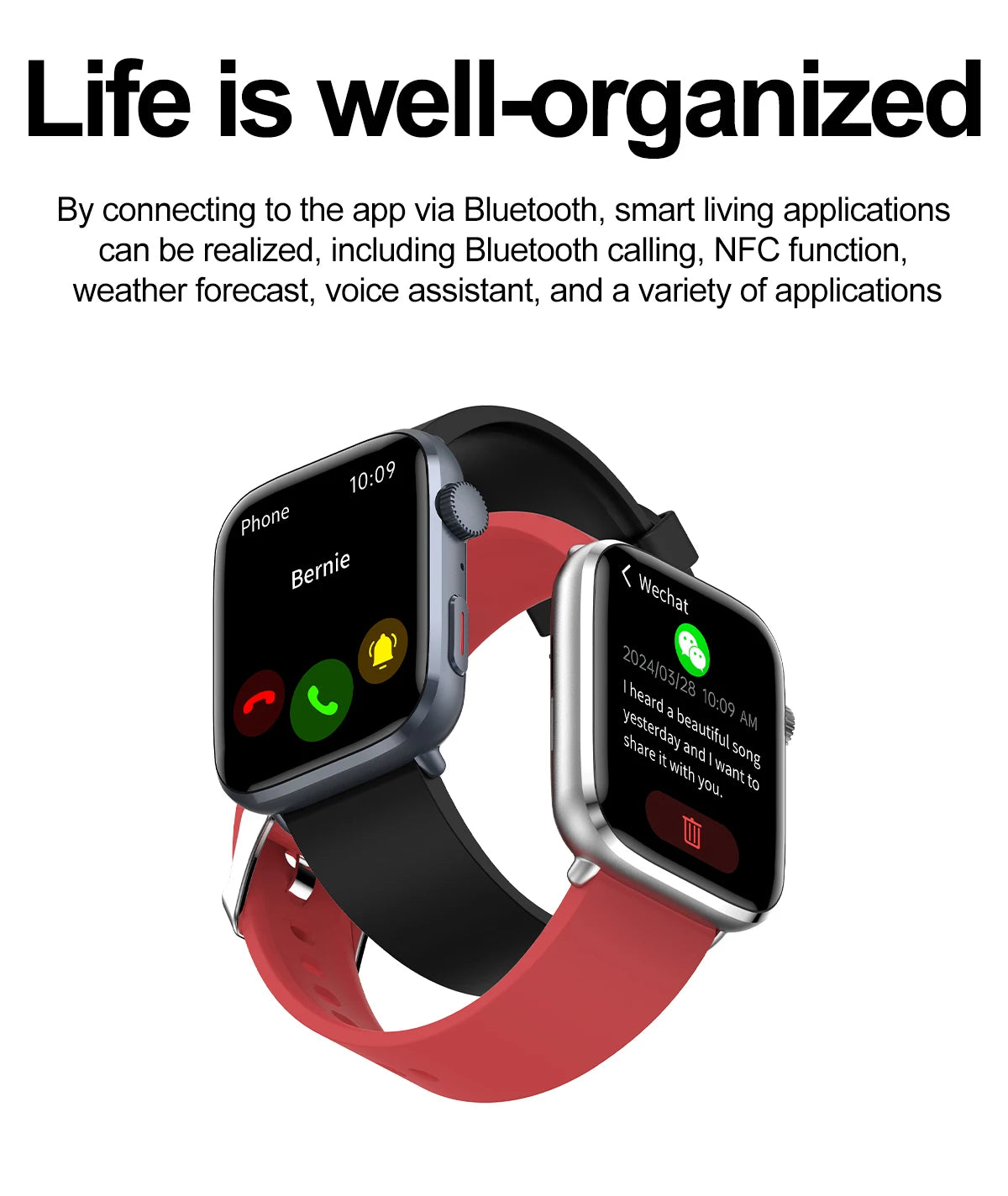 Reloj Inteligente NFC Salud Femenina AMOLED