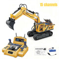Coche RC 12/13/15Ch, excavadora de aleación, vehículo de ingeniería para niños, juguete, volante de suelo, coches de control remoto, juguetes para niños