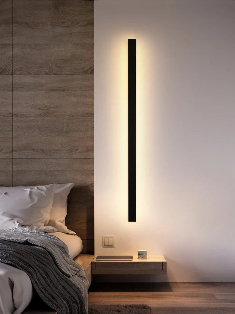 Lámpara de pared impermeable para exteriores, lámparas de pared para jardín, luces LED, fondo de TV nórdico moderno para sala de estar, IP65, arandela de pared de 110/220v