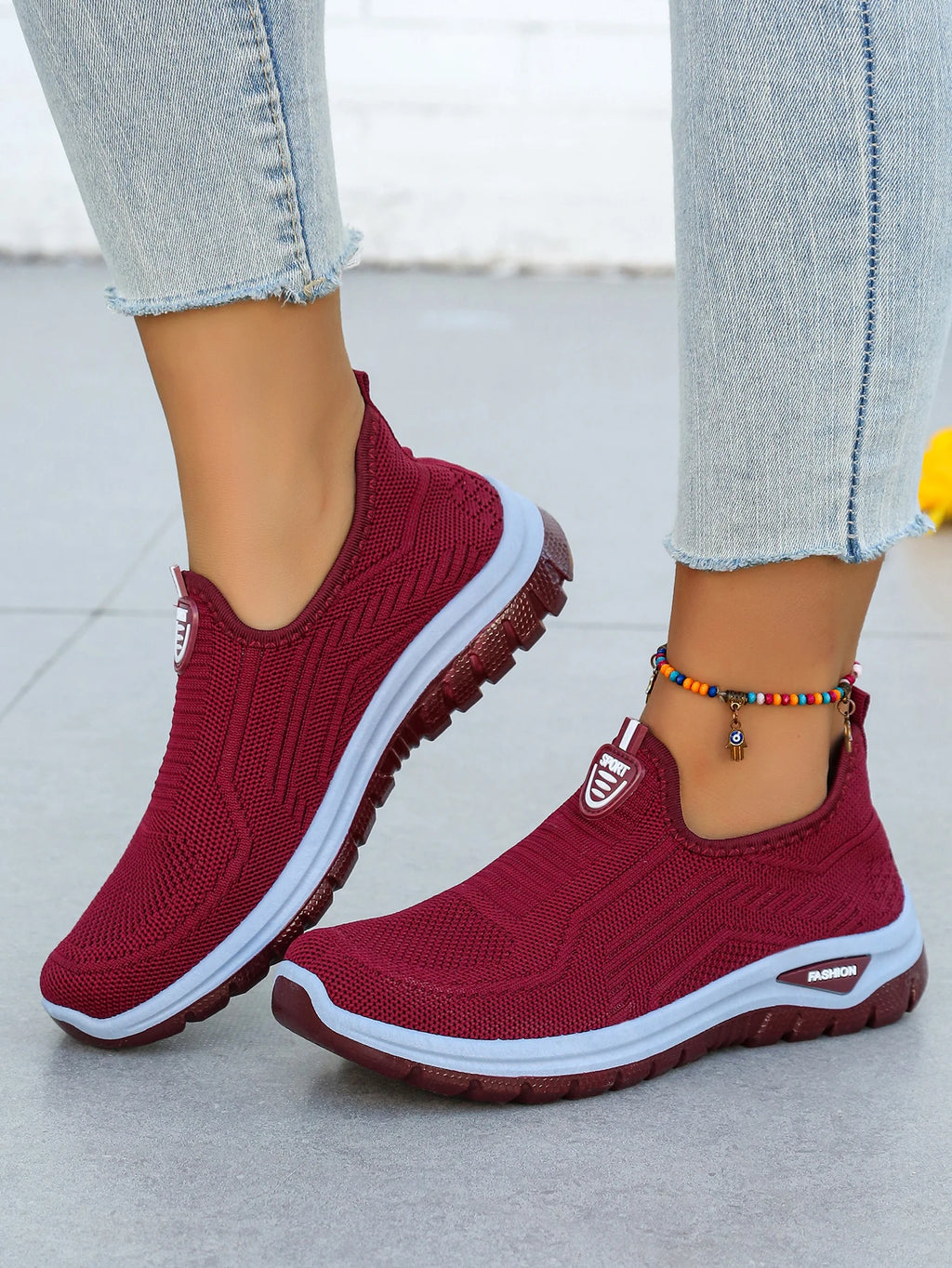 Zapatillas de Mujer Sin Cordones Tejido Transpirable