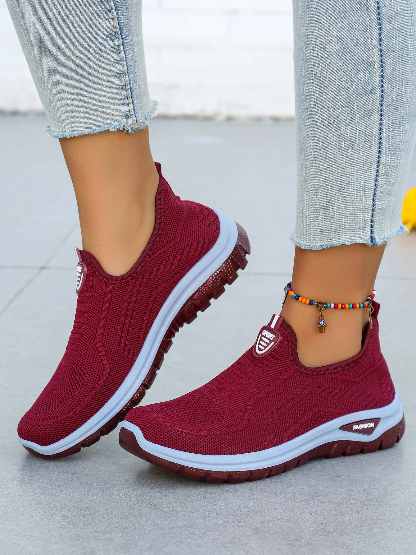 Zapatillas de Mujer Sin Cordones Tejido Transpirable