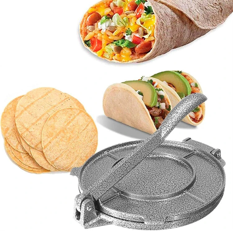 LMETJMA Prensa para Tortillas de Alta Resistencia, Pataconera de Aluminio, Prensa para Tortillas de Harina, Máquina para Hacer Tortillas, Rotis y Quesadillas