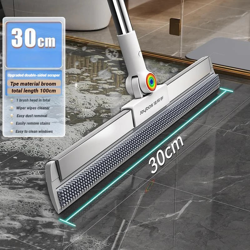 Escoba mágica de doble cara Joybos con raspador de silicona limpiavidrios, 30-50 cm