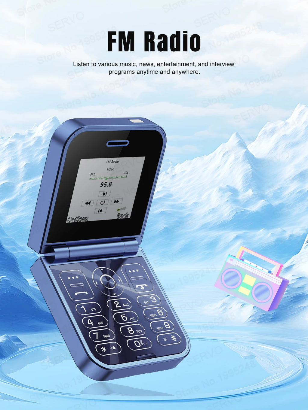SERVO F15 Mini teléfono móvil pequeño con tapa 2 SIM en espera velocidad Dial linterna de voz mágica grabación de llamadas 2G GSM lindo teléfono móvil plegable