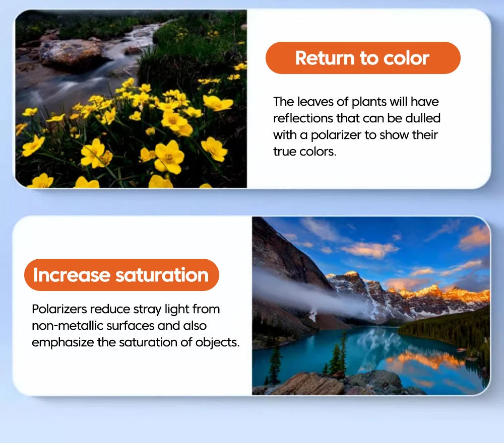Kit de Filtros CPL/UV con Clip para Lente de Cámara de Smartphone