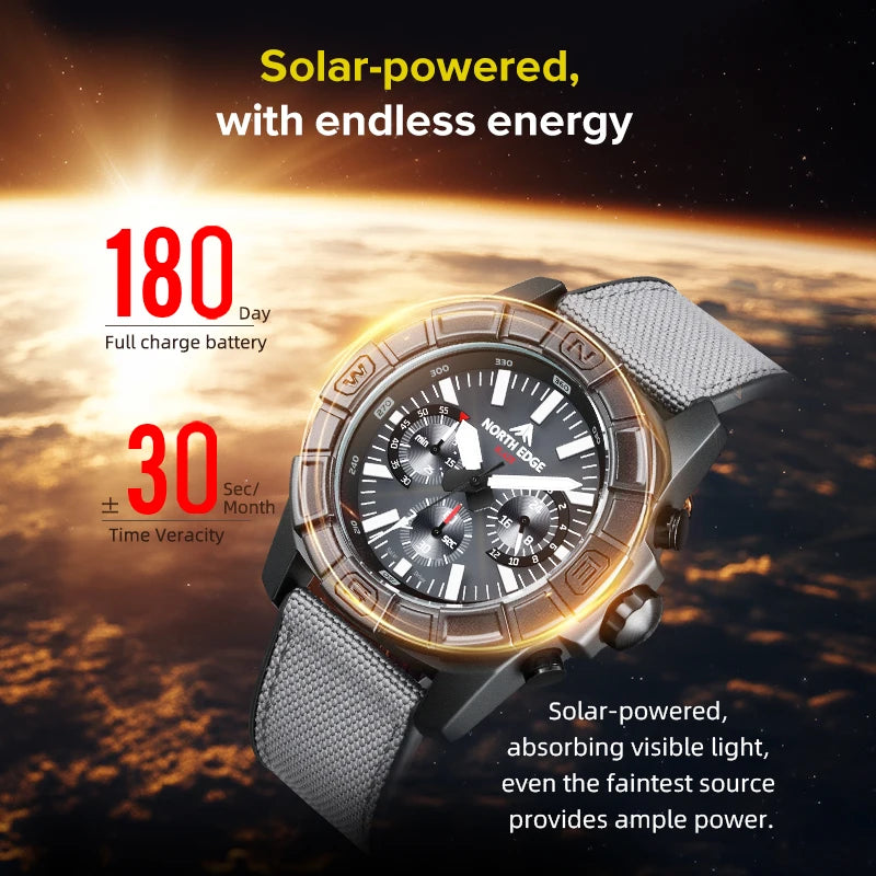 NORTH EDGE BLAZE Reloj de Cuarzo Solar Militar