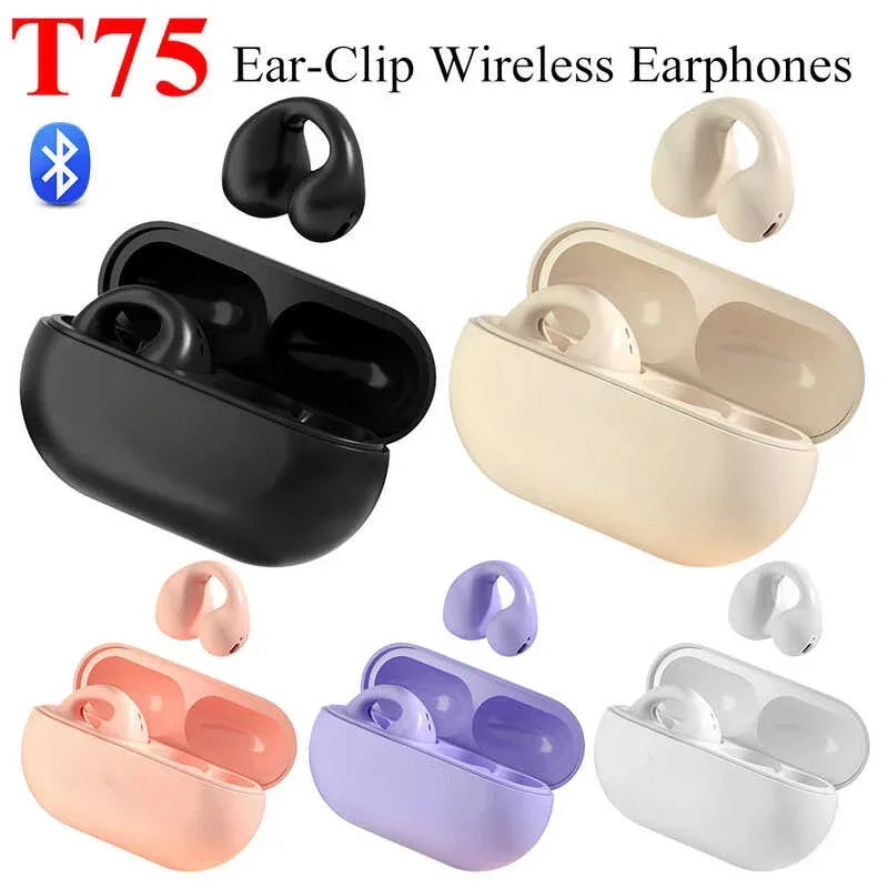 Original T75 conducción ósea auriculares inalámbricos Bluetooth 5,3 auriculares deportivos calidad de sonido HiFi auriculares TWS impermeables