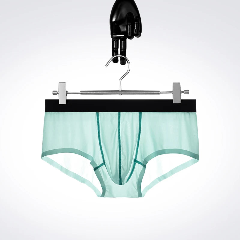 Ropa interior con separación de cordón espermático para hombre, bolsa para escroto de venas, calzoncillos de cuatro esquinas, boxers sexys curvos