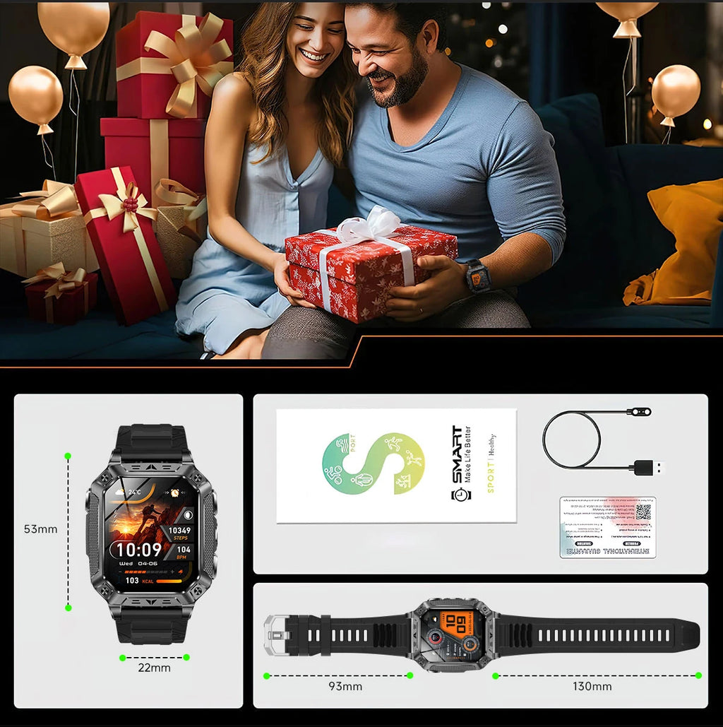 Reloj Inteligente AMOLED con GPS y Bluetooth Hombre