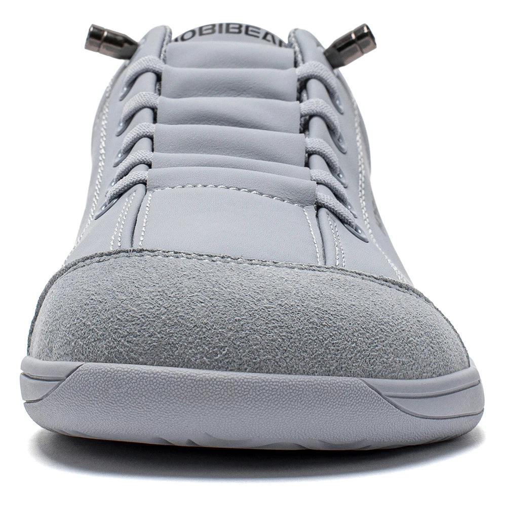 HOBIBEAR zapatos descalzos Unisex punta ancha zapatillas de deporte de cuero Artificial Zero Drop Slip On zapatos cómodos ligeros al aire libre