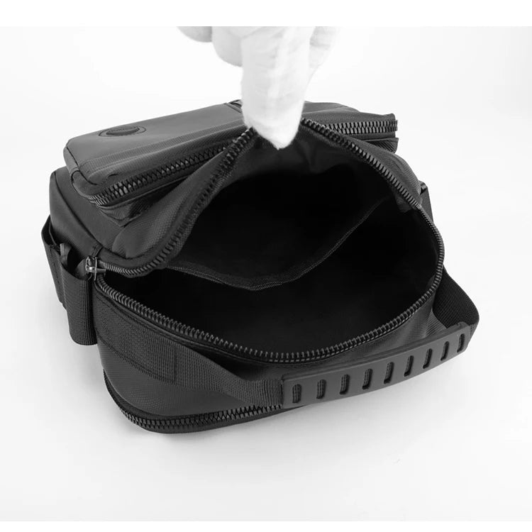 Bolso Bandolera Multicapa con Cierre y Correa Ajustable