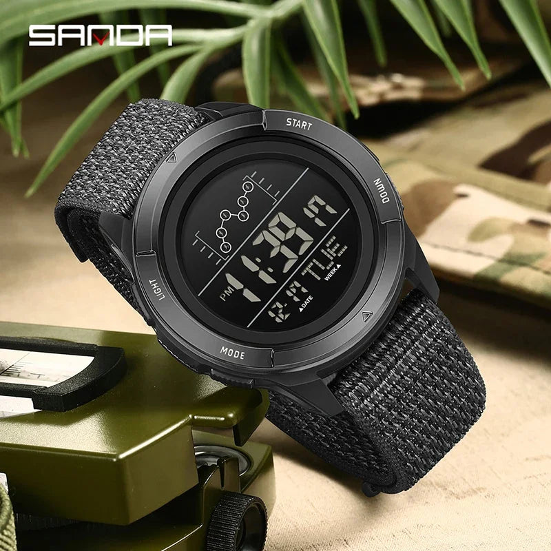 Reloj Deportivo Digital SANDA con Correa de Nailon y Alarma