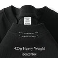 Camiseta Pesada de Algodón 425g para Hombre, Cuello Redondo