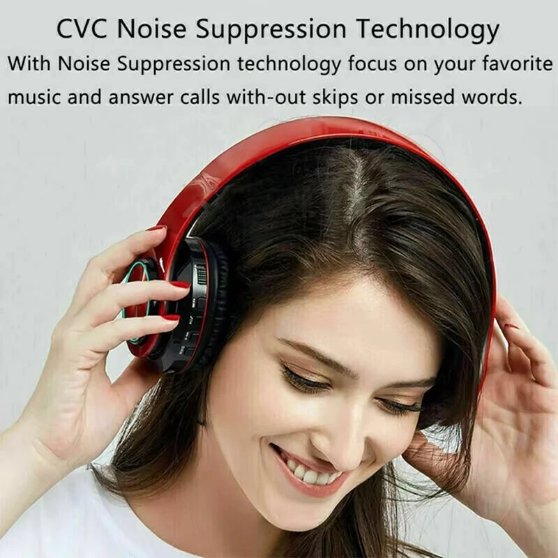 Auriculares Bluetooth Over-Ear con Cancelación de Ruido y Micrófono