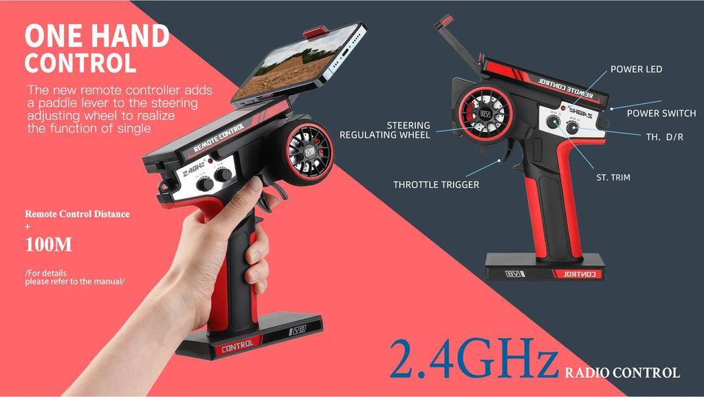 WLtoys 284131/284161/284010/32221 con Luces LED, 2.4G, 4WD, 30 km/h, Chasis Metálico, Coches RC Eléctricos de Alta Velocidad para Derrapes Todoterreno