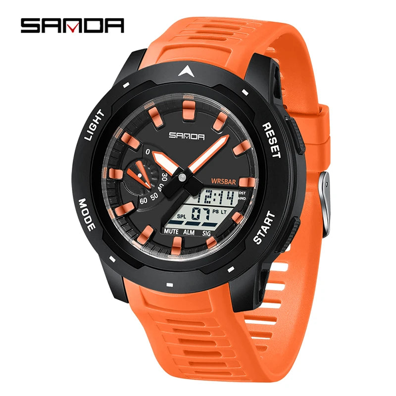 Reloj Deportivo SANDA LED Doble Pantalla para Hombre
