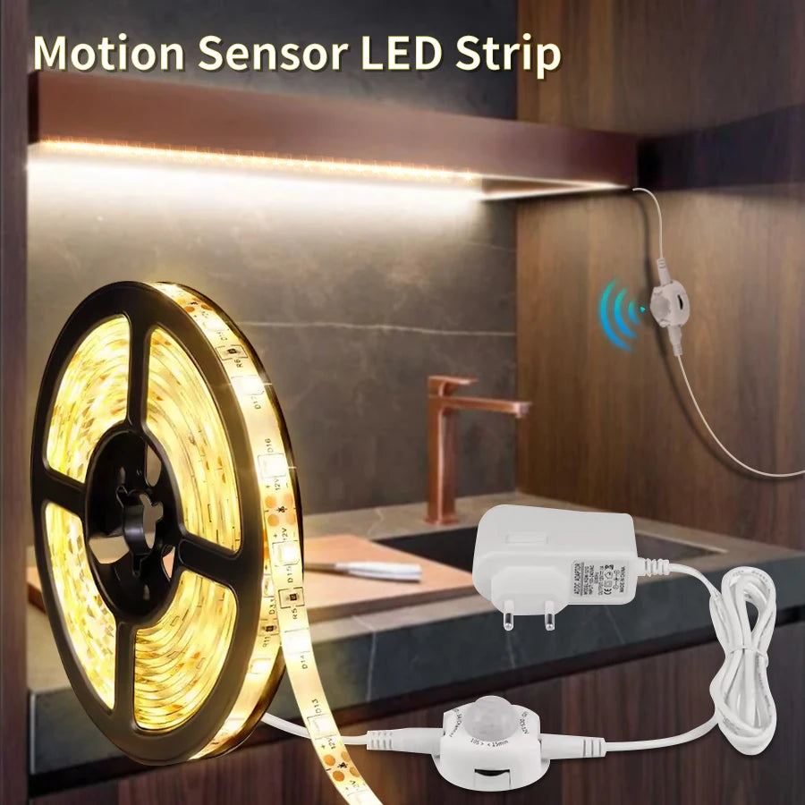 Tira LED con Sensor de Movimiento PIR para Armario
