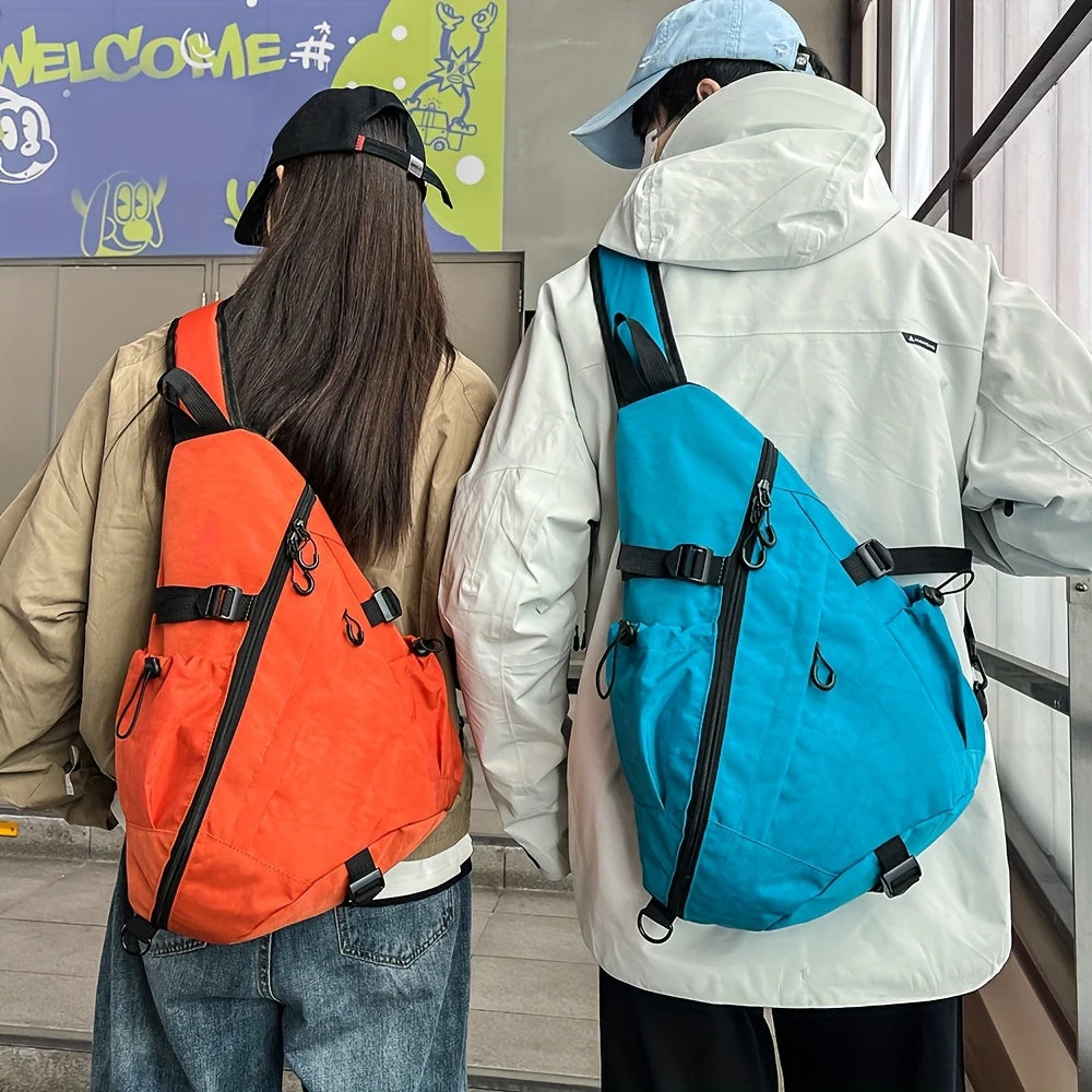 Bolso de pecho de gran capacidad, bolso de hombro deportivo, bolso de ciclismo, bolso de trabajo, nuevo bolso cruzado funcional y versátil