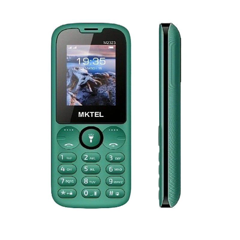 Teléfono Móvil MKTEL M2023 para Personas Mayores, Pantalla de 1.77 Pulgadas, Botones Grandes, Doble SIM, Bluetooth, Cámara, Juegos, Radio FM, Linterna, Larga Duración de Batería