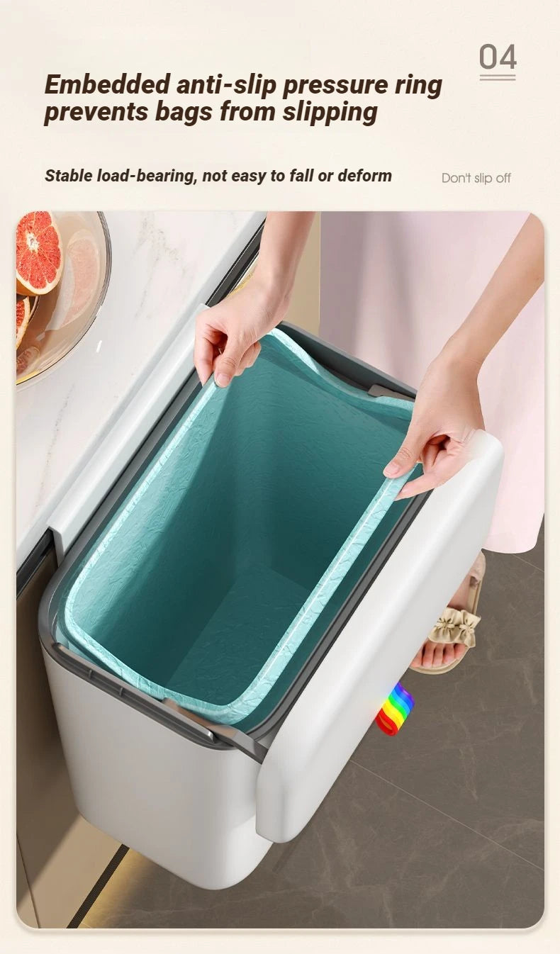 Cubo de basura de pared Joybos 12L con tapa deslizante para baño y cocina