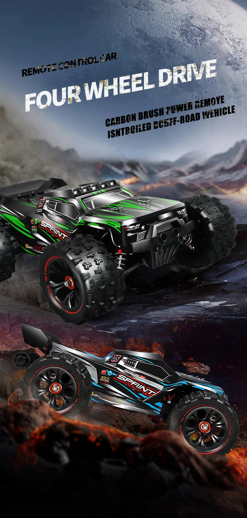Coche teledirigido 1:16, 85 KM/H o 50 KM/H, 4WD, con Control remoto LED, camión Monster 4x4 de deriva de alta velocidad para niños vs Wltoys 124017   Juguetes