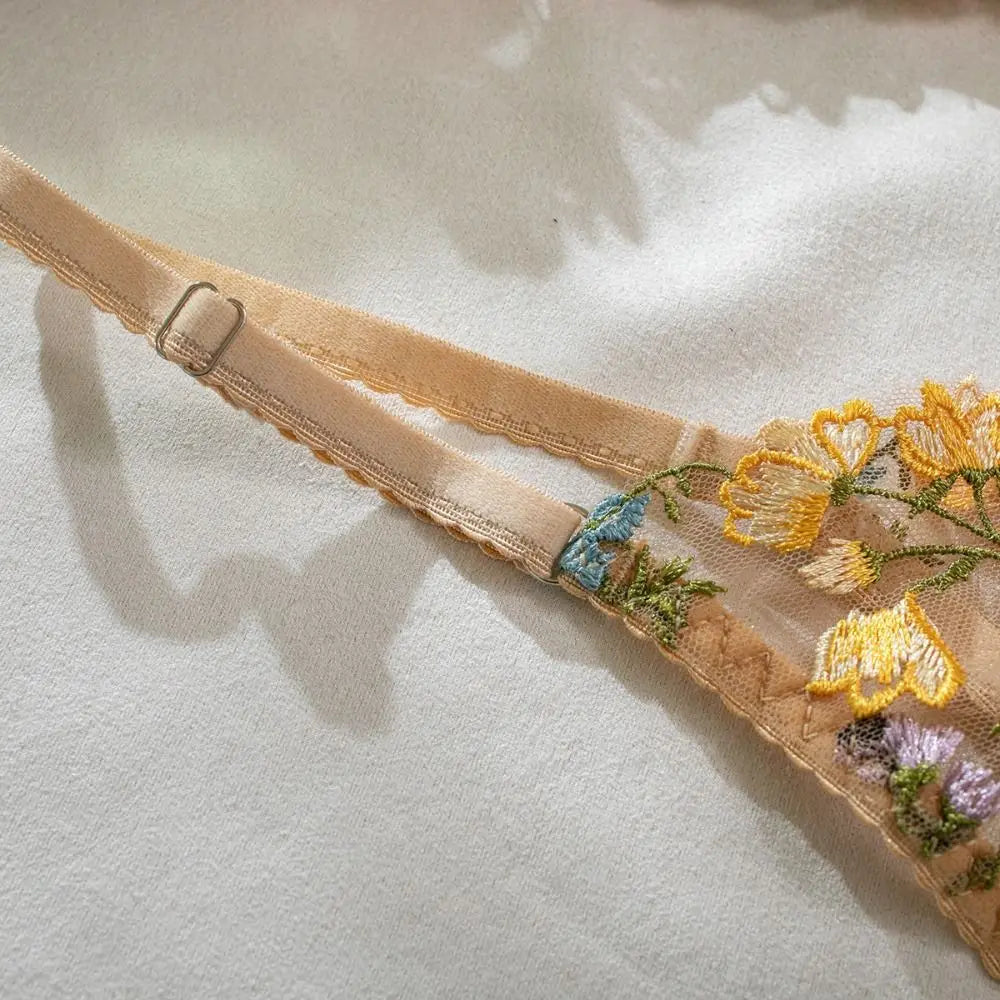 Conjunto de Lencería Floral de 2 Piezas