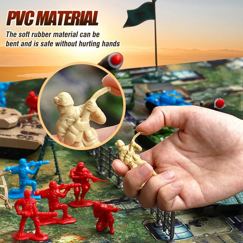 Set de Juguetes Militares con Soldados y Tanques para Niños
